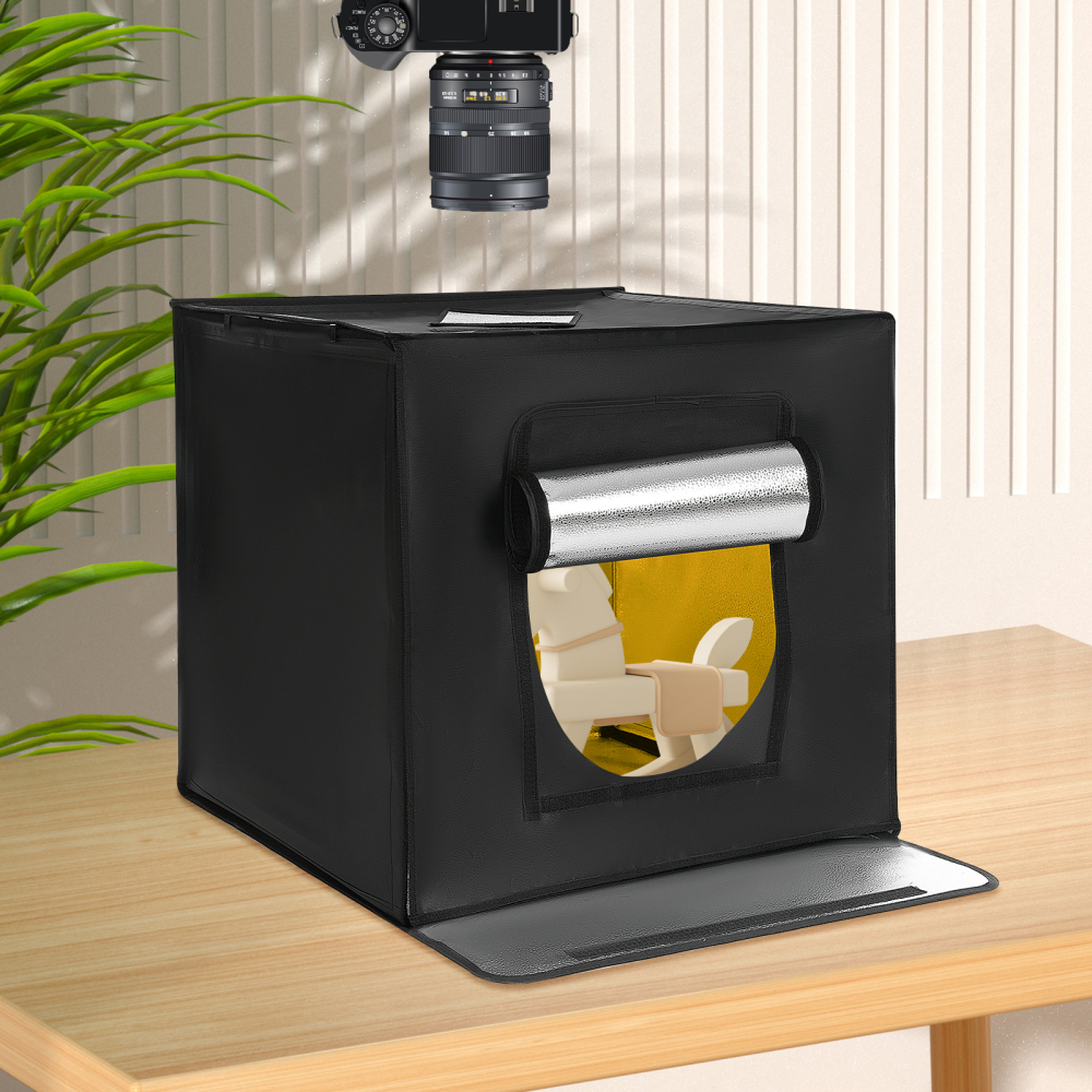 60*60*60cm Caja de luz fotográfica, estudio fotográfico portátil profesional, caja de tienda para fotografía, Negro