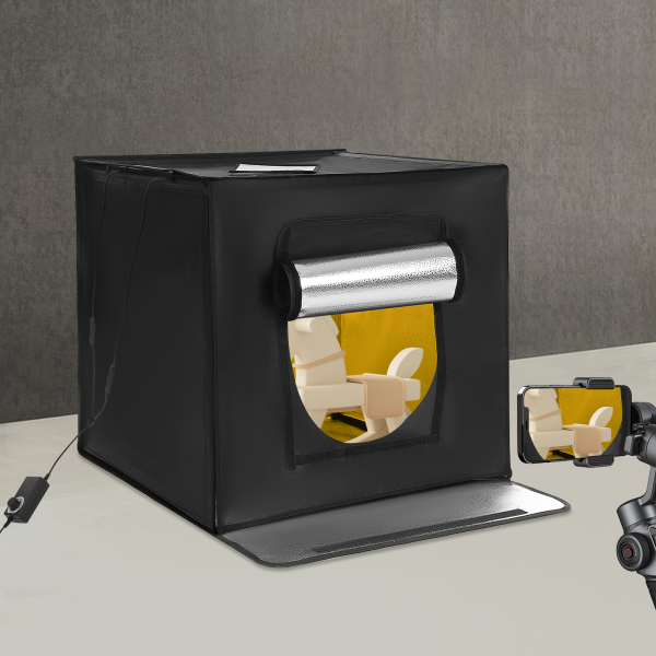 60*60*60cm Caja de luz fotográfica, estudio fotográfico portátil profesional, caja de tienda para fotografía, Negro 60*60*60cm Caja de luz fotográfica, estudio fotográfico portátil profesional, caja de tienda para fotografía, Negro