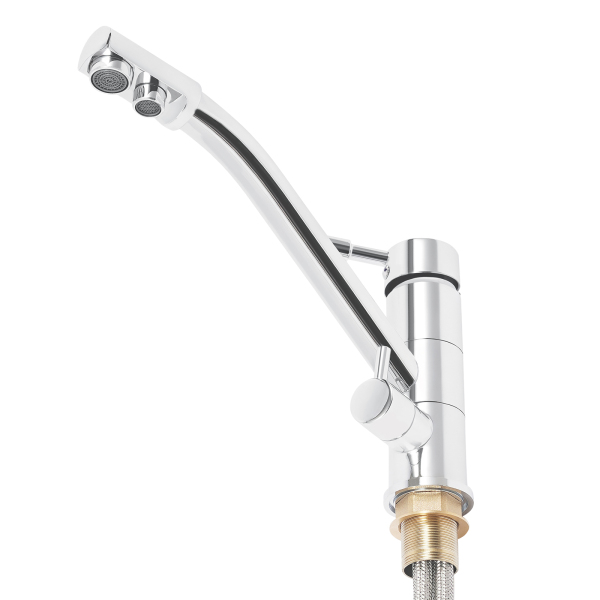 Grifo de filtro de agua de cocina 3 en 1, grifo de 3 vías, sistema de ósmosis, giratorio