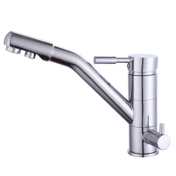 Grifo de filtro de agua de cocina 3 en 1, grifo de 3 vías, sistema de ósmosis, giratorio