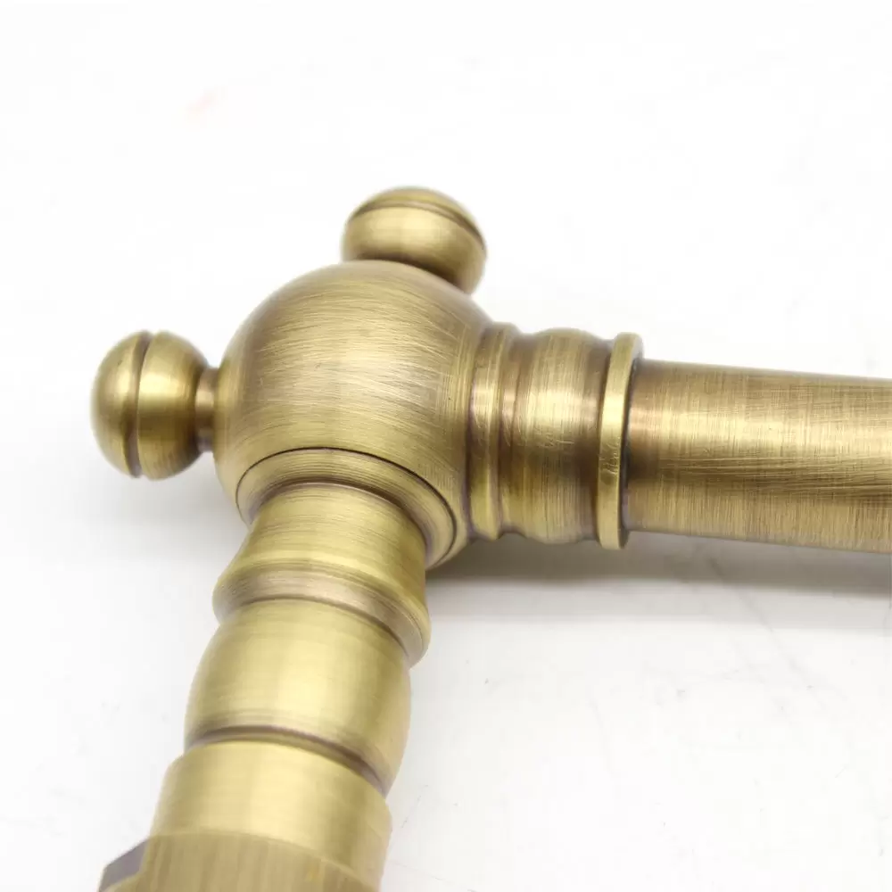 CNCEST Grifo mezclador de 2 orificios para montaje en pared (latón macizo con cromado)