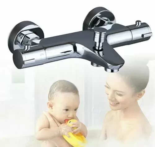 Grifo de bañera – Termostato para bañera con protección integrada contra quemaduras