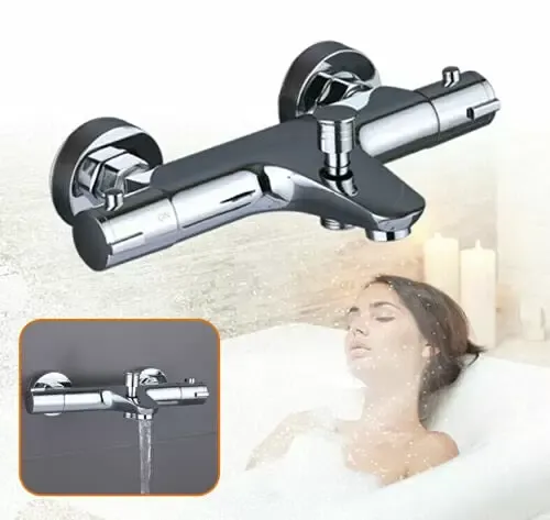 Grifo de bañera – Termostato para bañera con protección integrada contra quemaduras