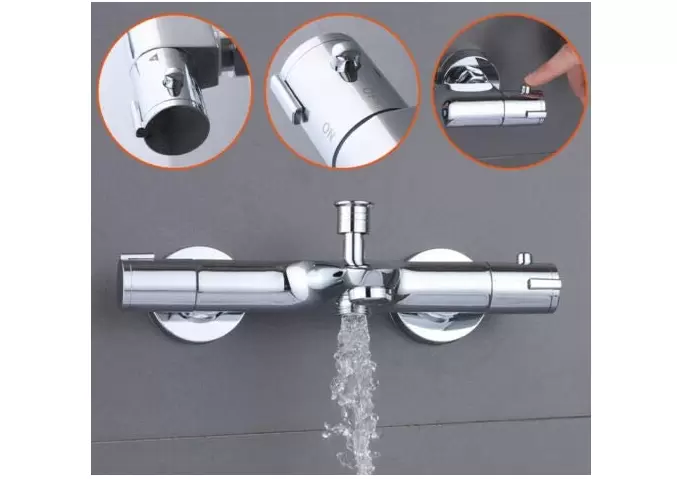 Grifo de bañera – Termostato para bañera con protección integrada contra quemaduras