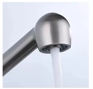Grifo de cocina giratorio 360°, extensible, de acero inoxidable, con ducha, para cocina