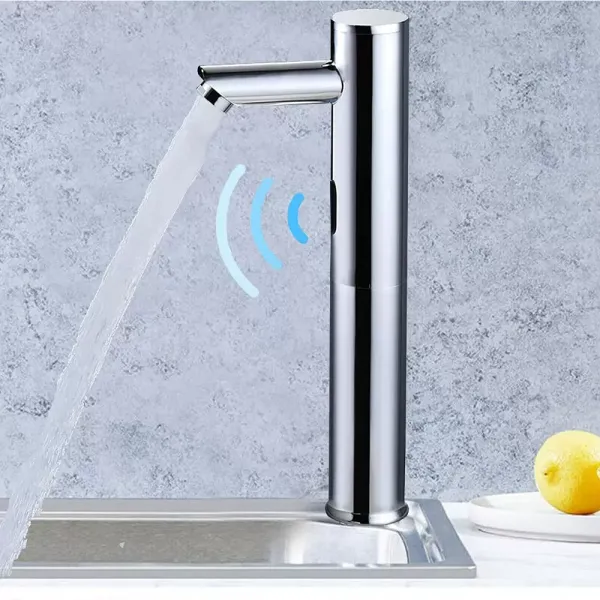 Grifo automático para baño, con sensor de infrarrojos, de latón, 32 cm Grifo automático para baño, con sensor de infrarrojos, de latón, 32 cm