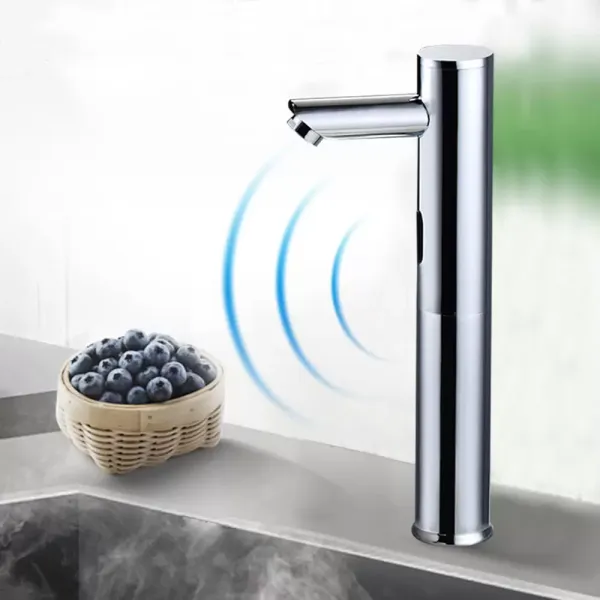 Grifo automático para baño, con sensor de infrarrojos, de latón, 32 cm