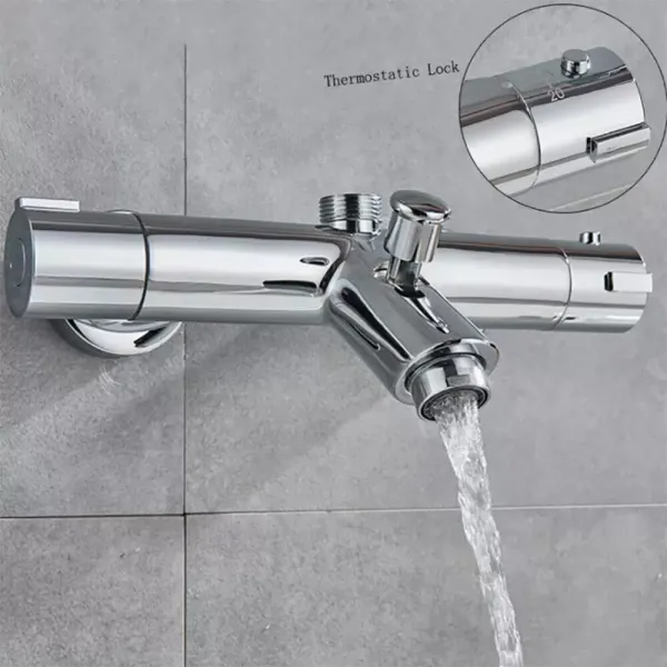 Sistema de ducha con termostato, altura regulable