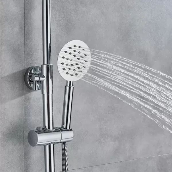 Sistema de ducha con termostato, altura regulable