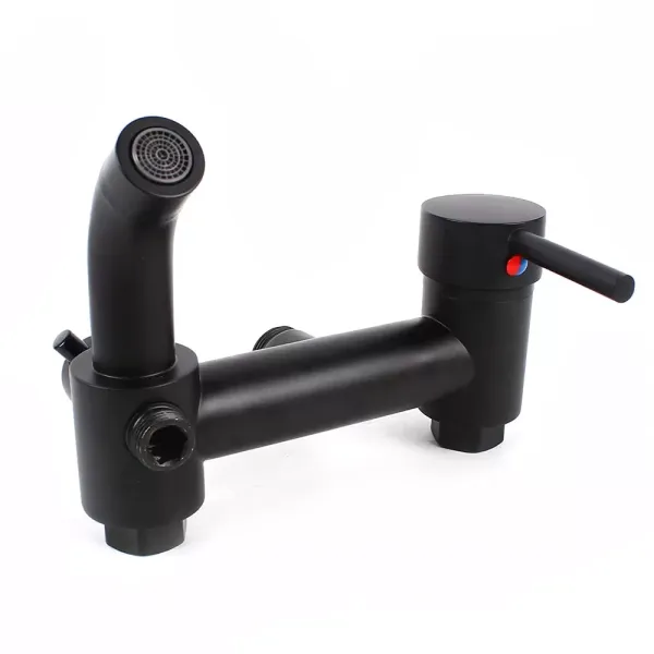 Juego de ducha retro con alcachofa de mano, sistema de ducha completo, altura regulable, acero inoxidable, grifo moderno para cuarto de baño (negro)