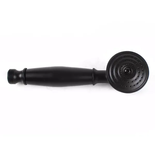 Juego de ducha retro con alcachofa de mano, sistema de ducha completo, altura regulable, acero inoxidable, grifo moderno para cuarto de baño (negro)
