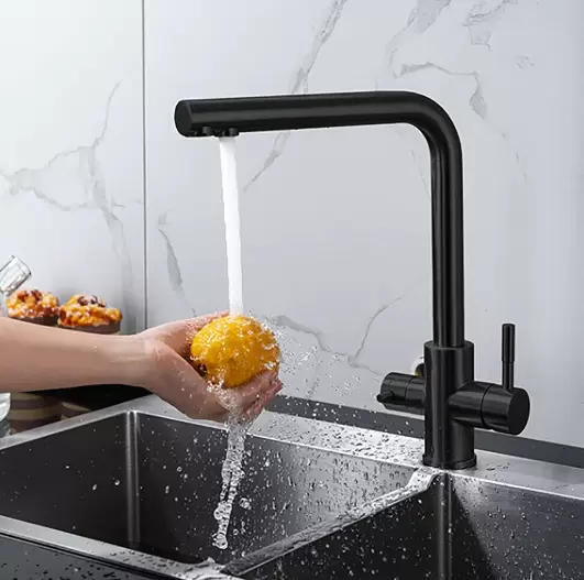 Grifo de Cocina Filtro de Agua 3 Vías Fregadero Mezclador 3/8
