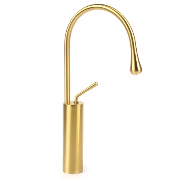 Grifo para fregadero de cocina, color dorado