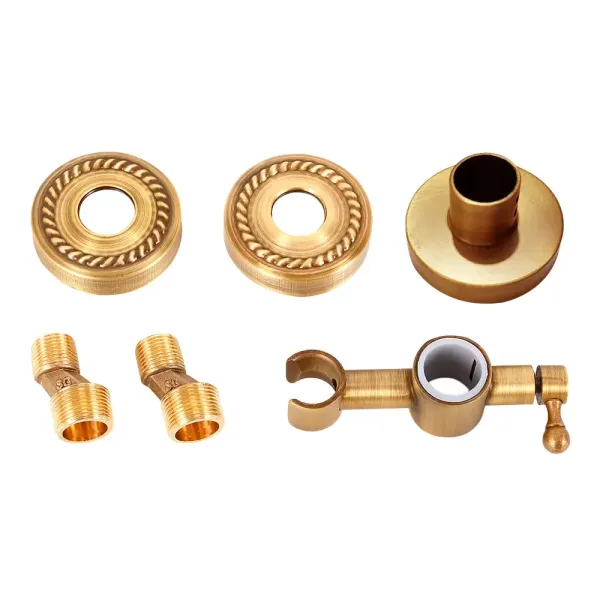 CNCEST Juego de ducha de bronce antiguo, para cuarto de baño, con ducha de lluvia redonda, cabezal de ducha y ducha de mano, ajustable CNCEST Juego de ducha de bronce antiguo, para cuarto de baño, con ducha de lluvia redonda, cabezal de ducha y ducha de mano, ajustable