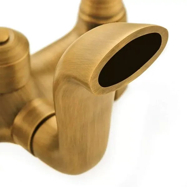 Grifo para bañera de hidromasaje, grifo de latón retro con ducha de mano, montaje en pared, grifos de ducha