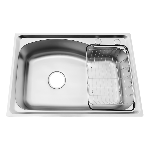 Fregadero de acero inoxidable con cesta de desagüe - fregadero de cocina de 65*44 armarios para cocina