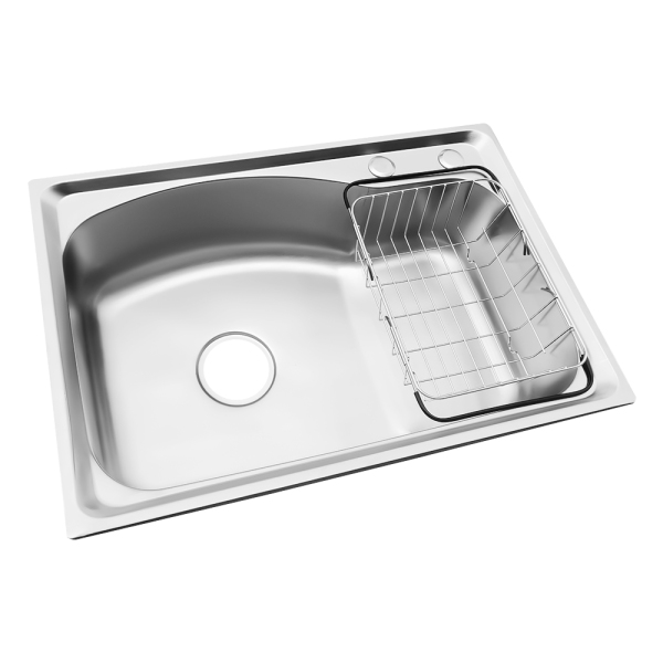 Fregadero de acero inoxidable con cesta de desagüe - fregadero de cocina de 65*44 armarios para cocina