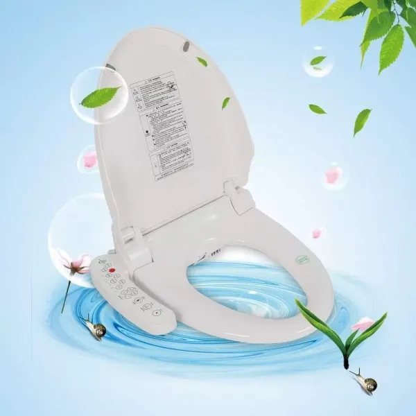 Asiento de inodoro de alta calidad, con forma de D, antibacteriano, asiento eléctrico curvado Asiento de inodoro de alta calidad, con forma de D, antibacteriano, asiento eléctrico curvado