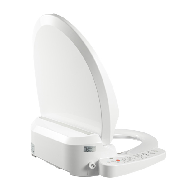 Asiento de inodoro de alta calidad, con forma de D, antibacteriano, asiento eléctrico curvado