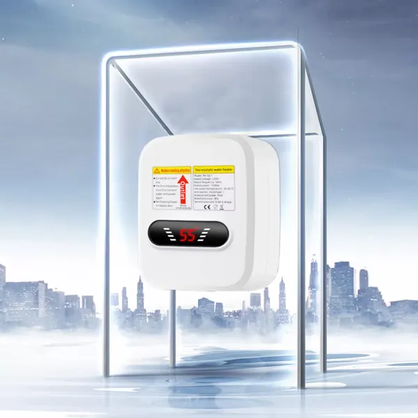 Mini Calentador de agua eléctrico de 3,5 kW, 220 V, con cabezal de ducha, calefacción instantánea para cocina, baño, calentador de agua de 55 ℃ Mini Calentador de agua eléctrico de 3,5 kW, 220 V, con cabezal de ducha, calefacción instantánea para cocina, baño, calentador de agua de 55 ℃