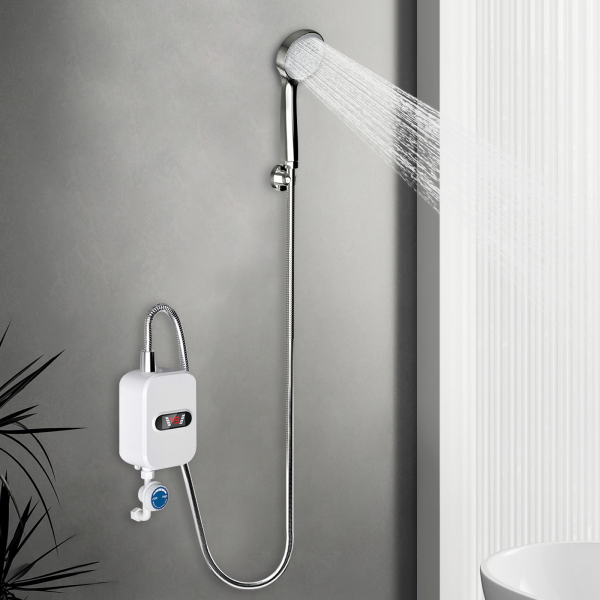 Mini calentador de agua instantáneo eléctrico de 3500 W, sin presión, con protección contra fugas, listo para enchufar, 220 V, 55 ℃