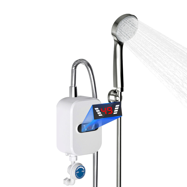 Mini calentador de agua instantáneo eléctrico de 3500 W, sin presión, con protección contra fugas, listo para enchufar, 220 V, 55 ℃