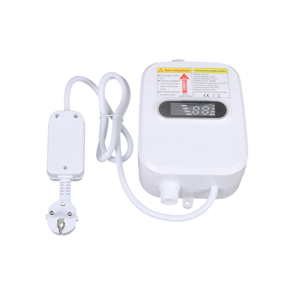 Mini calentador de agua instantáneo eléctrico de 3500 W, sin presión, con protección contra fugas, listo para enchufar, 220 V, 55 ℃