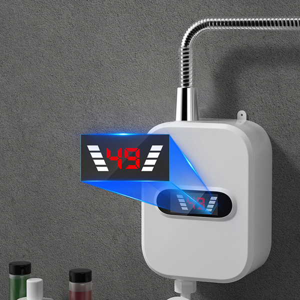 Mini calentador de agua instantáneo eléctrico de 3500 W, sin presión, con protección contra fugas, listo para enchufar, 220 V, 55 ℃