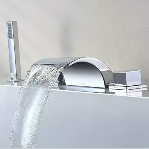 Juego de grifería para bañera (5 orificios, cromado)