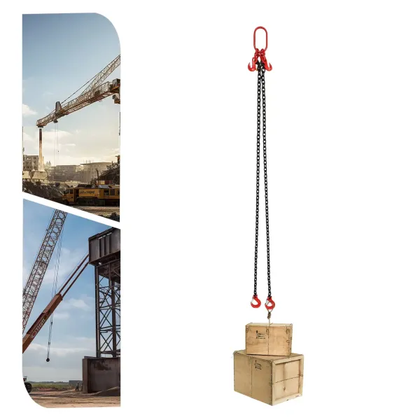 Eslinga de cadena 2T cadena de eslinga nuevas herramientas de elevación de 2 hilos 8 mm 2 m