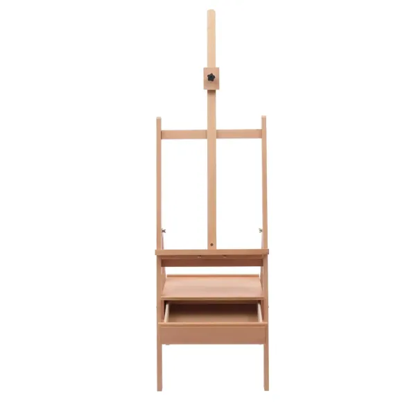 Caballete de madera en forma de H con caja – Caballete de campo ajustable de 200 cm, Caballete plegable fácil para artista