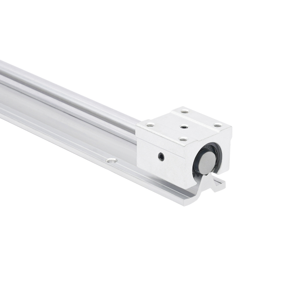 Riel lineal SBR16 1200 mm 2 piezas guía lineal plateada con 4 bloques de rodamientos SBR16UU Riel inoxidable