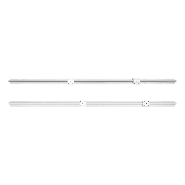 Riel lineal SBR16 1200 mm 2 piezas guía lineal plateada con 4 bloques de rodamientos SBR16UU Riel inoxidable