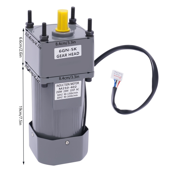 AC Motor de alto par, 250W, Motor eléctrico monofásico, reversible, con velocidad variable ajustable, 220V, 5K AC Motor de alto par, 250W, Motor eléctrico monofásico, reversible, con velocidad variable ajustable, 220V, 5K