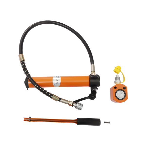 10T Gato hidráulico de cilindro, mini gato hidráulico de acción simple con bomba manual hidráulica CP-180, carrera de 0,43"