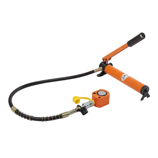 10T Gato hidráulico de cilindro, mini gato hidráulico de acción simple con bomba manual hidráulica CP-180, carrera de 0,43"