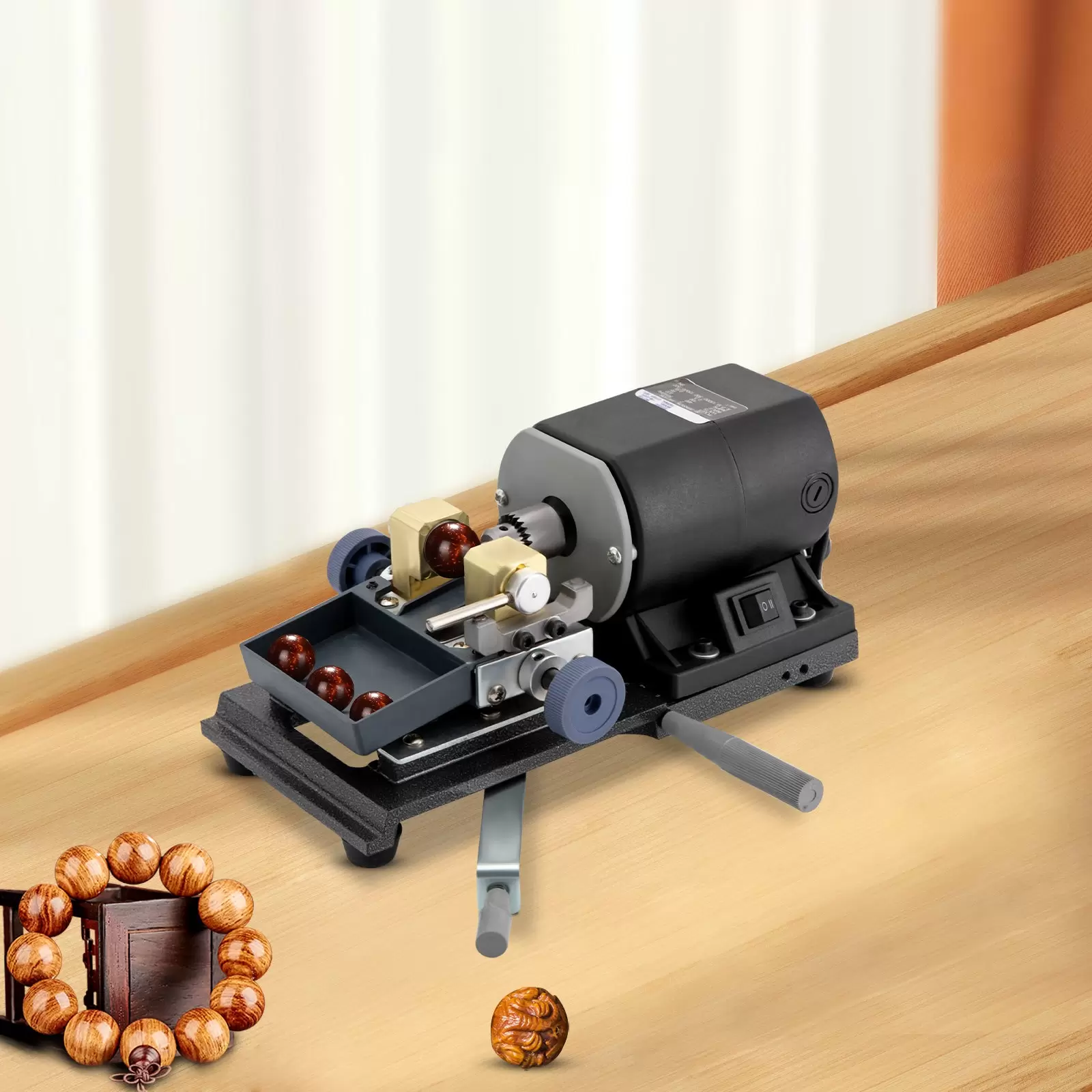 Juego completo de 220 V joyas jade perla sin escalonamiento taladro herramientas, 500-15000rpm Velocidad Ajustable, Perforada Tamaño 4-35mm (negro)