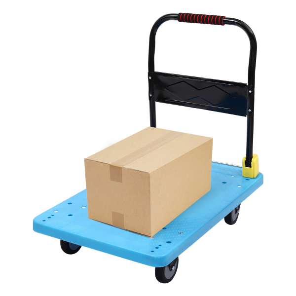Carro de mano plegable, carro de mano plegable, plegable para ahorrar espacio, Azul, 400kg