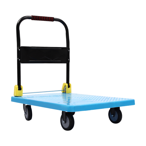 Carro de mano plegable, carro de mano plegable, plegable para ahorrar espacio, Azul, 400kg