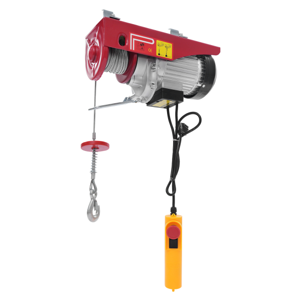 Polipasto eléctrico de cable de acero de 12 m con parada de emergencia de 600 kg, polipasto eléctrico con control remoto por cable, polipasto eléctrico para garaje, almacenes