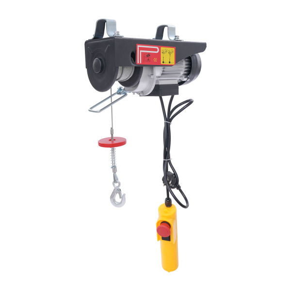 Polipasto Eléctrico con Control Remoto para Garajes y Almacenes - 250 kg con Parada de Emergencia, Cable de Acero Negro de 18 m Polipasto Eléctrico con Control Remoto para Garajes y Almacenes - 250 kg con Parada de Emergencia, Cable de Acero Negro de 18 m