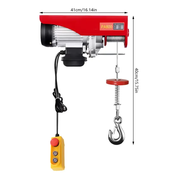 Cabrestante eléctrico de 800 kg, con función de frenado automático, con mando a distancia por cable, de emergencia Cabrestante eléctrico de 800 kg, con función de frenado automático, con mando a distancia por cable, de emergencia