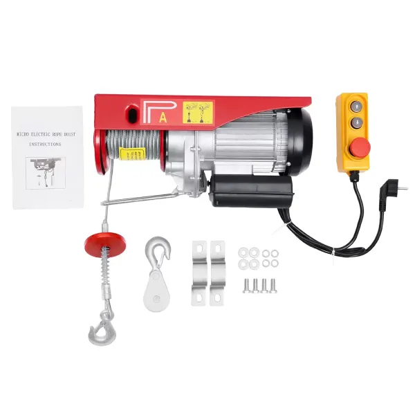 Cabrestante eléctrico de 800 kg, con función de frenado automático, con mando a distancia por cable, de emergencia Cabrestante eléctrico de 800 kg, con función de frenado automático, con mando a distancia por cable, de emergencia