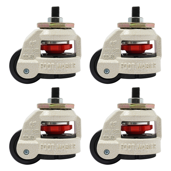 Juego de 4 ruedas giratorias resistentes de carga, máquina retráctil para muebles,garaje, maquinaria pesada
