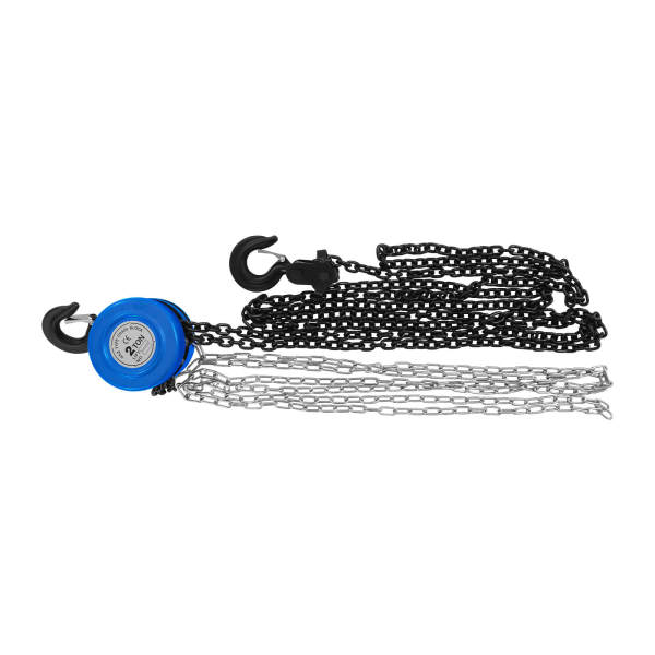 Polipasto de cadena manual azul de 2 toneladas y 3 m, capacidad de 2087 kg, con bloqueo antirretroceso. Polipasto de cadena manual azul de 2 toneladas y 3 m, capacidad de 2087 kg, con bloqueo antirretroceso.