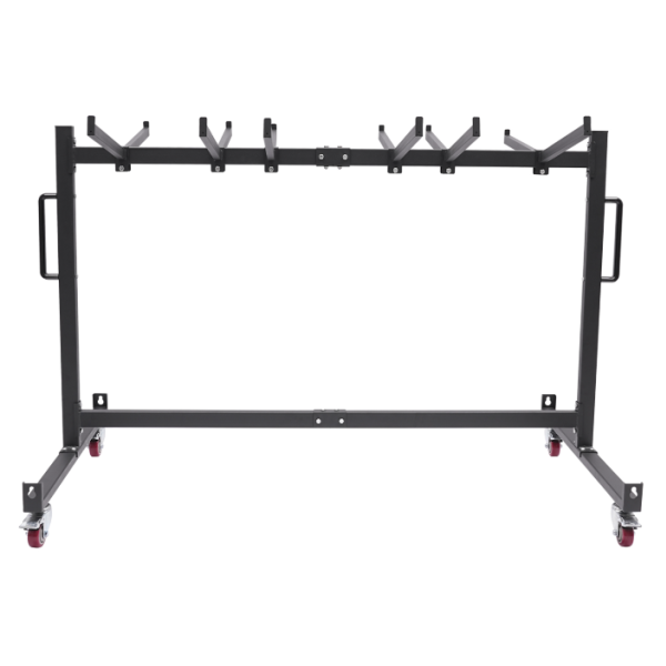 Carro para mesa y silla plegables, estructura de silla plegable, estructura de silla con 4 ruedas, 85,3 x 180,6 x 113,5 cm