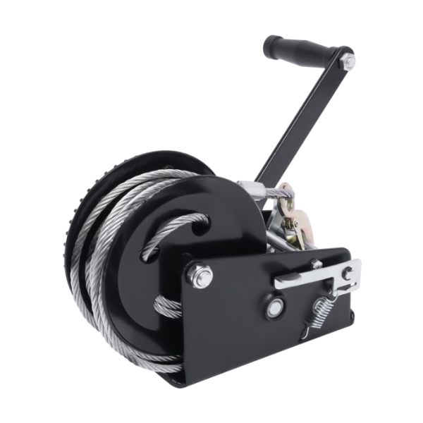 Cabrestante profesional, cabrestante manual, tres marchas, 10 m, cable metálico, adecuado para remolques de barcos, camiones