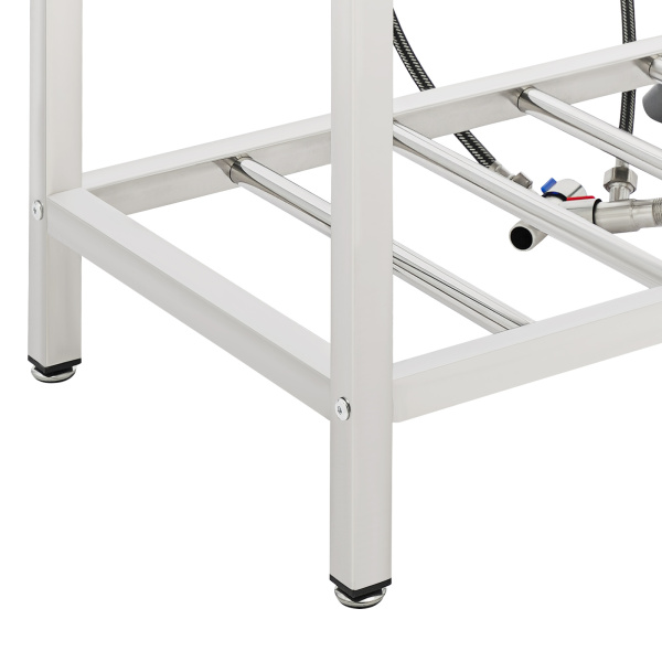 Fregadero de cocina de acero inoxidable de 75 x 40 x 78 cm, fregadero de cocina independiente para exteriores, fregadero de acero inoxidable con grifo