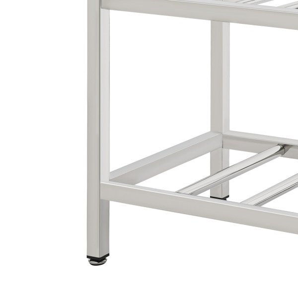 Fregadero de cocina de acero inoxidable de 75 x 40 x 78 cm, fregadero de cocina independiente para exteriores, fregadero de acero inoxidable con grifo