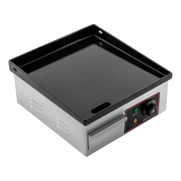 Plancha de asar eléctrica, Plancha de asar eléctrica comercial, 220 V, 1700W, 36*38*19cm, Rango de temperatura: 50-300℃